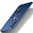 Funda Dura Plastico Rigida Carcasa Mate con Magnetico Anillo de dedo Soporte A01 para Samsung Galaxy A23 4G Azul