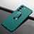 Funda Dura Plastico Rigida Carcasa Mate con Magnetico Anillo de dedo Soporte A01 para Samsung Galaxy S21 FE 5G Verde