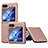 Funda Dura Plastico Rigida Carcasa Mate con Magnetico Anillo de dedo Soporte AN1 para Samsung Galaxy Z Flip5 5G Oro Rosa