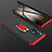 Funda Dura Plastico Rigida Carcasa Mate con Magnetico Anillo de dedo Soporte GK1 para Samsung Galaxy A53 5G Rojo y Negro