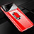 Funda Dura Plastico Rigida Carcasa Mate con Magnetico Anillo de dedo Soporte P01 para Huawei Nova 7 SE 5G Rojo