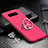 Funda Dura Plastico Rigida Carcasa Mate con Magnetico Anillo de dedo Soporte P01 para Samsung Galaxy S10 5G Rojo