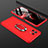 Funda Dura Plastico Rigida Carcasa Mate con Magnetico Anillo de dedo Soporte P02 para Xiaomi Mi 11 Lite 5G NE Rojo