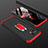 Funda Dura Plastico Rigida Carcasa Mate con Magnetico Anillo de dedo Soporte P02 para Xiaomi Mi 11 Lite 5G NE Rojo y Negro
