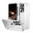 Funda Dura Plastico Rigida Carcasa Mate con Soporte ZL2 para Samsung Galaxy S24 Ultra 5G Plata