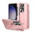 Funda Dura Plastico Rigida Carcasa Mate con Soporte ZL3 para Samsung Galaxy S23 Ultra 5G Oro Rosa