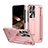 Funda Dura Plastico Rigida Carcasa Mate con Soporte ZL3 para Samsung Galaxy S24 Ultra 5G Oro Rosa