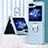 Funda Dura Plastico Rigida Carcasa Mate Frontal y Trasera 360 Grados BH1 para Samsung Galaxy Z Flip5 5G Azul Cielo