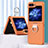 Funda Dura Plastico Rigida Carcasa Mate Frontal y Trasera 360 Grados BH1 para Samsung Galaxy Z Flip5 5G Naranja