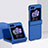 Funda Dura Plastico Rigida Carcasa Mate Frontal y Trasera 360 Grados BH2 para Samsung Galaxy Z Flip5 5G Azul