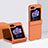 Funda Dura Plastico Rigida Carcasa Mate Frontal y Trasera 360 Grados BH2 para Samsung Galaxy Z Flip5 5G Naranja