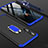 Funda Dura Plastico Rigida Carcasa Mate Frontal y Trasera 360 Grados con Anillo de dedo Soporte para Huawei Honor 20S Azul y Negro