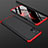 Funda Dura Plastico Rigida Carcasa Mate Frontal y Trasera 360 Grados M01 para Samsung Galaxy M51 Rojo y Negro