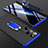Funda Dura Plastico Rigida Carcasa Mate Frontal y Trasera 360 Grados M01 para Samsung Galaxy S21 Ultra 5G Azul y Negro