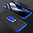 Funda Dura Plastico Rigida Carcasa Mate Frontal y Trasera 360 Grados M01 para Samsung Galaxy S23 Plus 5G Azul y Negro