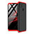 Funda Dura Plastico Rigida Carcasa Mate Frontal y Trasera 360 Grados M01 para Xiaomi Redmi 9C Rojo y Negro
