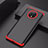 Funda Dura Plastico Rigida Carcasa Mate Frontal y Trasera 360 Grados P01 para OnePlus 7T Rojo y Negro