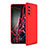 Funda Dura Plastico Rigida Carcasa Mate Frontal y Trasera 360 Grados P01 para Samsung Galaxy F54 5G Rojo