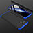 Funda Dura Plastico Rigida Carcasa Mate Frontal y Trasera 360 Grados P01 para Xiaomi Mi 11 Lite 5G NE Azul y Negro