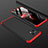 Funda Dura Plastico Rigida Carcasa Mate Frontal y Trasera 360 Grados P01 para Xiaomi Mi 11 Lite 5G NE Rojo y Negro