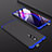 Funda Dura Plastico Rigida Carcasa Mate Frontal y Trasera 360 Grados P01 para Xiaomi Redmi K20 Azul y Negro