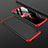 Funda Dura Plastico Rigida Carcasa Mate Frontal y Trasera 360 Grados P03 para Xiaomi Redmi 9i Rojo y Negro