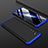 Funda Dura Plastico Rigida Carcasa Mate Frontal y Trasera 360 Grados para Huawei Honor V30 Pro 5G Azul y Negro