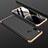 Funda Dura Plastico Rigida Carcasa Mate Frontal y Trasera 360 Grados para Huawei P30 Lite New Edition Oro y Negro