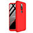 Funda Dura Plastico Rigida Carcasa Mate Frontal y Trasera 360 Grados para Nokia 6.1 Plus Rojo