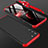 Funda Dura Plastico Rigida Carcasa Mate Frontal y Trasera 360 Grados para Samsung Galaxy S23 Plus 5G Rojo y Negro