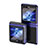 Funda Dura Plastico Rigida Carcasa Mate Frontal y Trasera 360 Grados QH3 para Samsung Galaxy Z Flip5 5G Azul