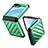 Funda Dura Plastico Rigida Carcasa Mate Frontal y Trasera 360 Grados Z01L para Samsung Galaxy Z Flip5 5G Verde