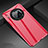 Funda Dura Plastico Rigida Carcasa Mate P01 para Huawei Mate 30E Pro 5G Rojo