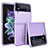 Funda Dura Plastico Rigida Carcasa Mate R02 para Samsung Galaxy Z Flip3 5G Claro