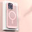 Funda Dura Plastico Rigida Carcasa Perforada con Mag-Safe Magnetic para Apple iPhone 15 Pro Rosa