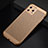 Funda Dura Plastico Rigida Carcasa Perforada para Apple iPhone 11 Pro Max Oro