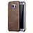 Funda Dura Plastico Rigida de Cuero para Samsung Galaxy S7 Edge G935F Marron