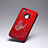 Funda Dura Plastico Rigida Mariposa para Apple iPhone 4 Rojo