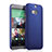 Funda Dura Plastico Rigida Mate para HTC One M8 Azul