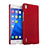 Funda Dura Plastico Rigida Mate para Huawei Ascend P7 Rojo