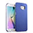 Funda Dura Plastico Rigida Mate para Samsung Galaxy S6 Edge SM-G925 Azul