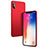 Funda Dura Plastico Rigida Mate W01 para Apple iPhone Xs Max Rojo