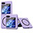 Funda Dura Plastico Rigida Sin Marco Carcasa Mate con Mag-Safe Magnetic QH1 para Samsung Galaxy Z Flip5 5G Morado