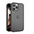 Funda Dura Ultrafina Carcasa Transparente Mate QC para Apple iPhone 14 Pro Max Negro