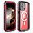 Funda Impermeable Bumper Silicona y Plastico Waterproof Carcasa 360 Grados con Mag-Safe Magnetic HJ1 para Apple iPhone 13 Pro Rojo