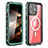 Funda Impermeable Bumper Silicona y Plastico Waterproof Carcasa 360 Grados con Mag-Safe Magnetic HJ1 para Apple iPhone 13 Pro Verde