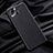 Funda Lujo Cuero Carcasa A01 para Apple iPhone 13 Mini Negro