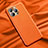Funda Lujo Cuero Carcasa A01 para Apple iPhone 13 Pro Max Naranja