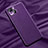 Funda Lujo Cuero Carcasa A01 para Apple iPhone 14 Morado