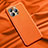 Funda Lujo Cuero Carcasa A01 para Apple iPhone 14 Pro Max Naranja